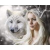 Witte Wolf met Blond Meisje